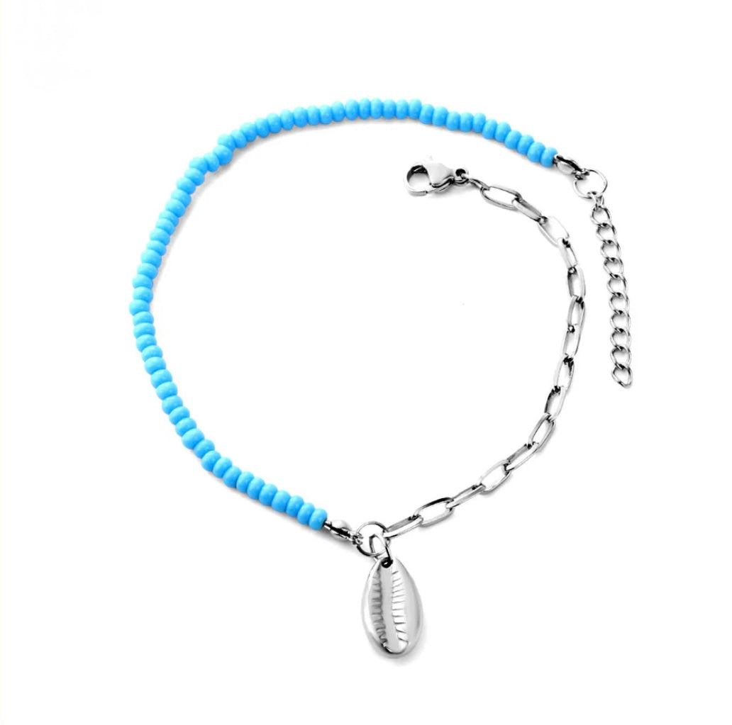 Half blauw enkelband