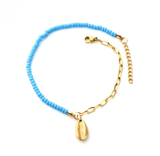 Half blauw enkelband